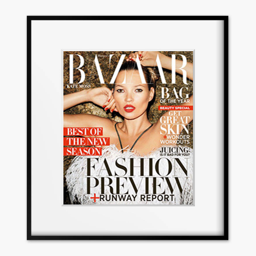 Bazaar バザー 雑誌 トップカバー Kate Moss ケイトモス ポスター 海外ポスター おしゃれポスター 通販 カリフォルニア プリント コレクティブ