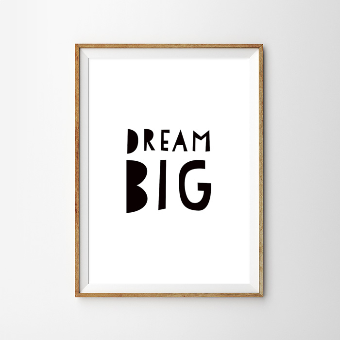 画像1: DREAM BIG 子供部屋 キッズルーム 可愛いポスター (1)