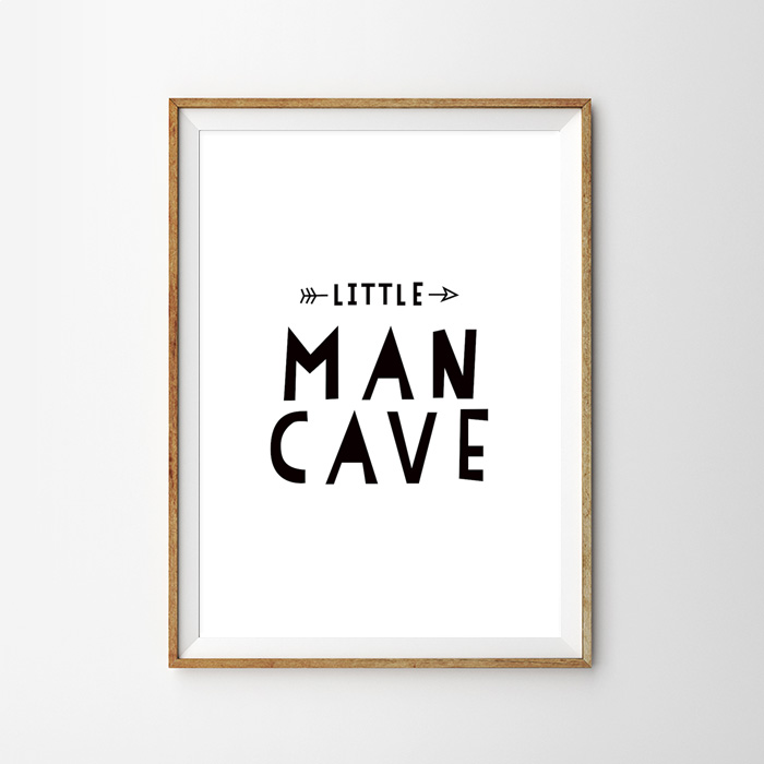 画像1: MAN CAVE 子供部屋 キッズルーム 可愛いポスター (1)