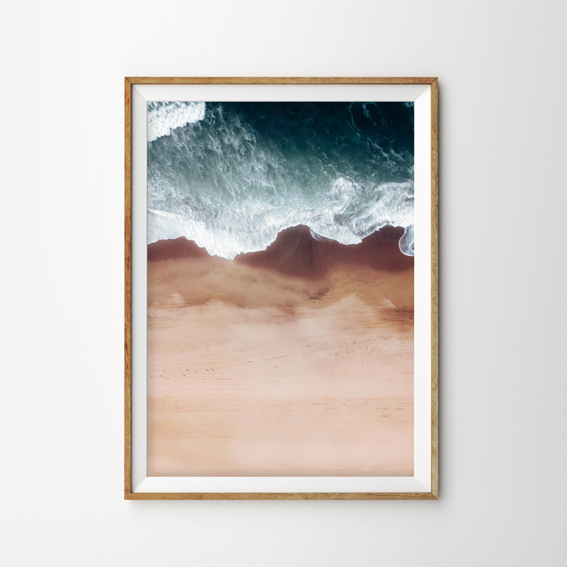 画像1: OVER OCEAN WAVES 海のおしゃれなポスター (1)