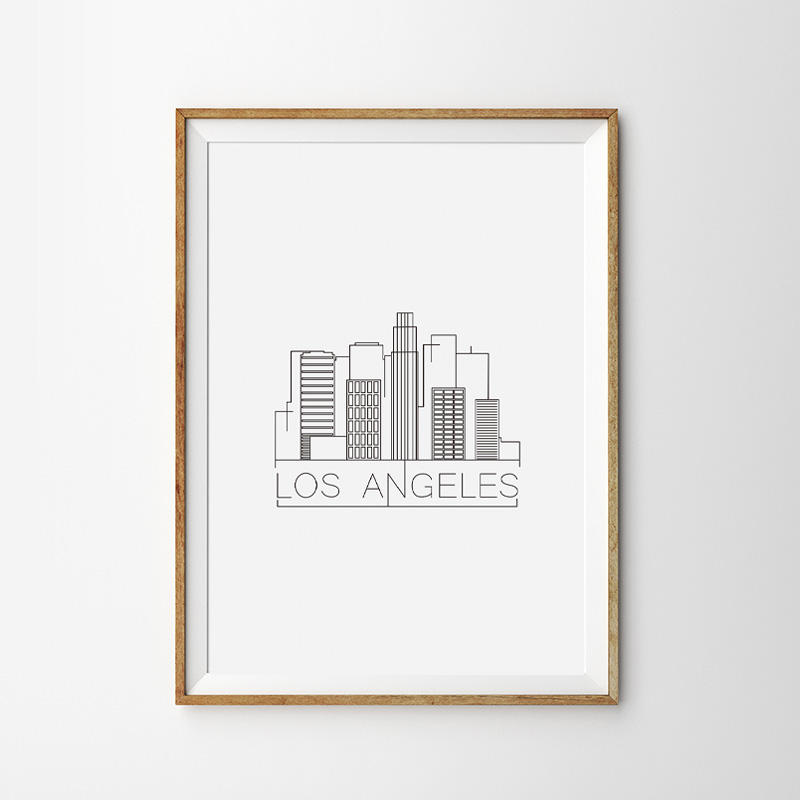 画像1: LOS ANGELES City ロサンゼルス街 ポスター (1)