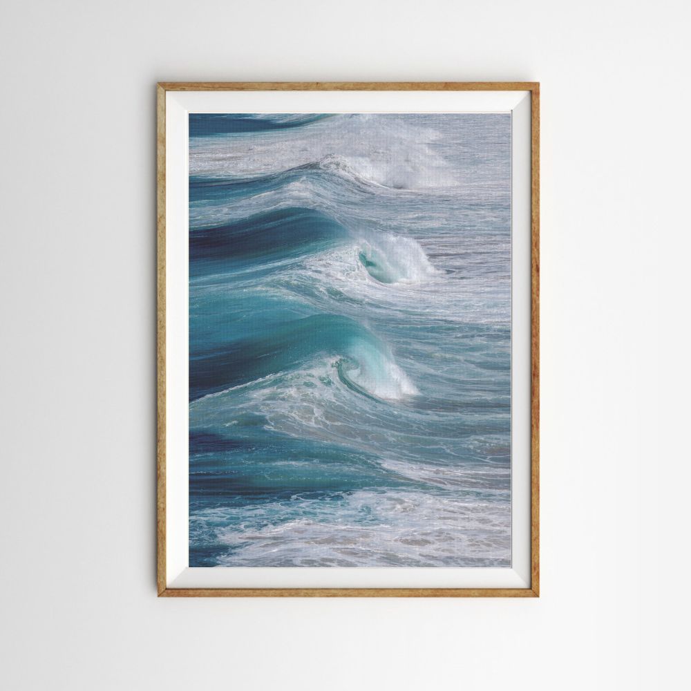 画像1: Water Splash Wave 波と海のおしゃれなポスター (1)